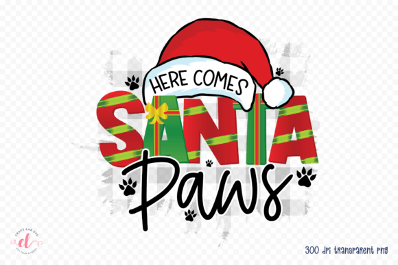 Here Comes Santa Paws: Christmas Dog Graphics for Crafts & Local Branding