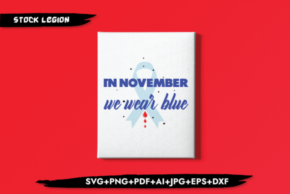 In November We Wear Blue Graphics & Crafts