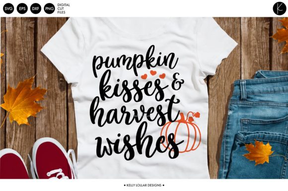 Pumpkin Kisses Harvest Wishes Graphics for Crafts